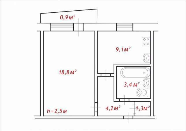 Продажа 1-комнатной квартиры 38 м², Героев просп., 18