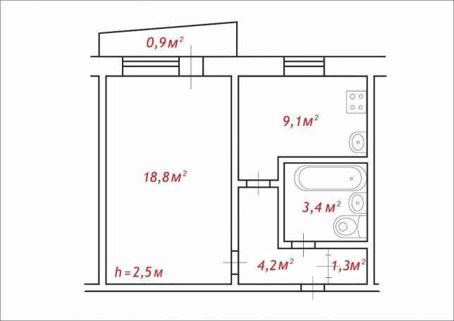 Продажа 1-комнатной квартиры 38 м², Героев Днепра ул.