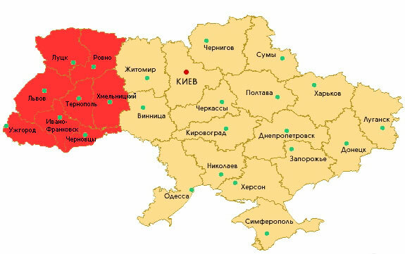 Карта украины тернопольская область