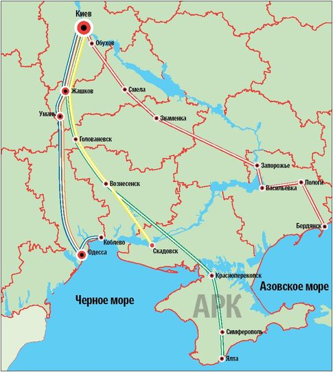 Карта симферополь бердянск