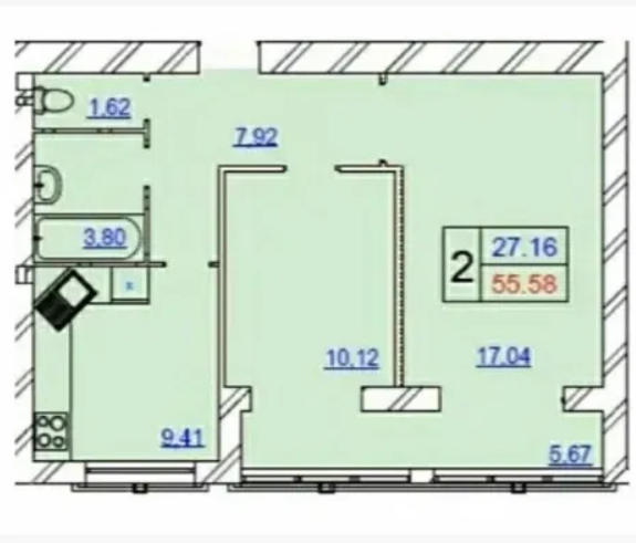 Продажа 2-комнатной квартиры 55 м², Кармелюка ул., 2