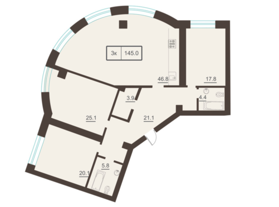 Продаж 3-кімнатної квартири 146 м², Французский бул., 2/11