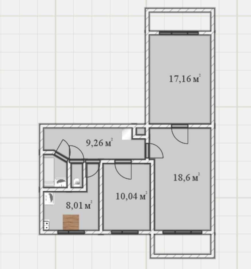 3-комнатная квартира посуточно 62 м², Плеханова ул., 4А