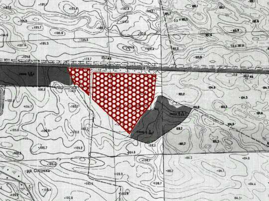 Продаж ділянки під ОСГ 500 соток, Фасад трассы ул.