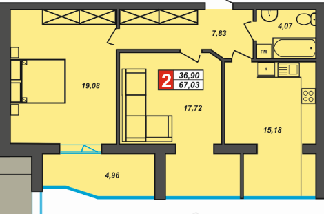 Продаж 2-кімнатної квартири 67 м², Прибузька вул., 5/1