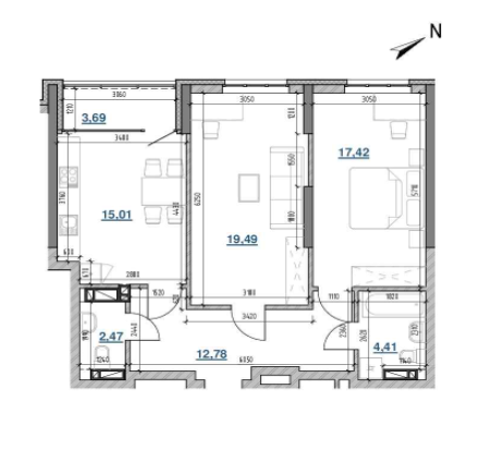 2-кімнатна 75.39 м² в ЖК Берег Дніпра від 39 271 грн/м², Київ