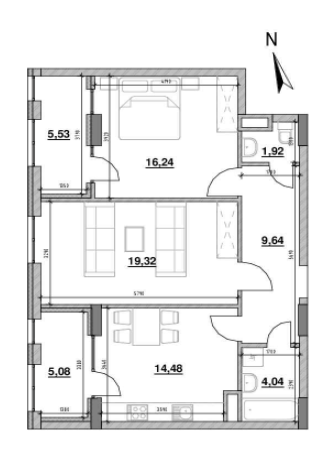 Продаж 2-кімнатної квартири 76.25 м², ЖК Велика Британія, Будинок 7