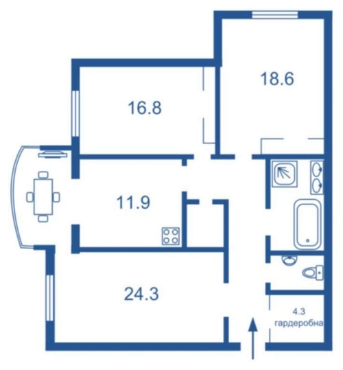 Оренда 3-кімнатної квартири 116 м², Героїв Сталінграда просп., 8Б