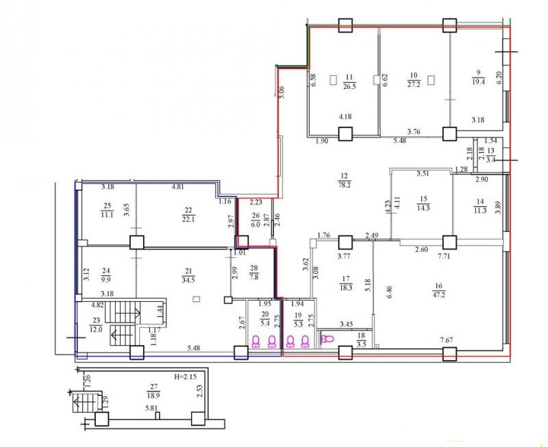 Продаж офісу 382 м², Армійська вул., 13А