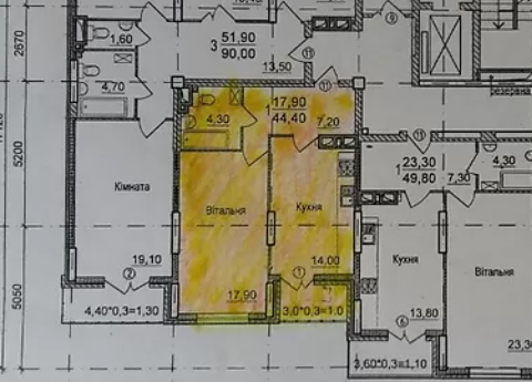 Продаж 1-кімнатної квартири 47 м², Проскурвського Пдплля ул., 13