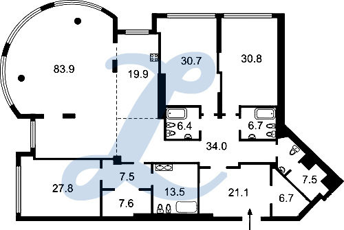 Продаж квартири з вільним плануванням 360 м², Івана Мазепи вул., 11Б