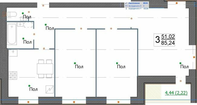 3-кімнатна 85.24 м² в ЖК по просп. Миру, 63 А, Б, В від 16 700 грн/м², Хмельницький