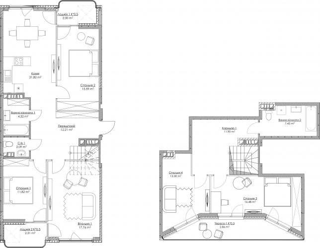 Дворівнева 140.59 м² в ЖК O2 Residence від 27 930 грн/м², Київ