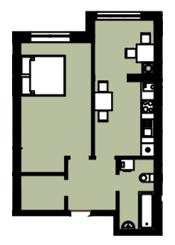 1-комнатная 47.7 м² в ЖК Петровские Липки от 38 000 грн/м², с. Святопетровское