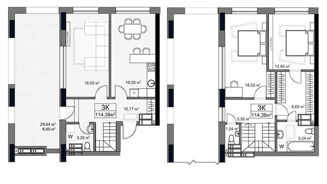 Двухуровневая 114.36 м² в ЖК YARD от 42 000 грн/м², Харьков