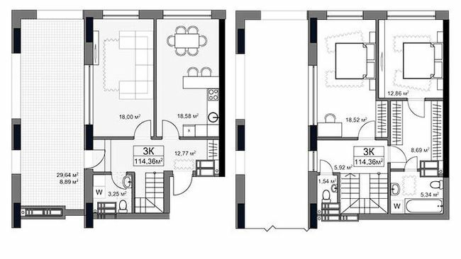 Дворівнева 114.36 м² в ЖК YARD від 42 000 грн/м², Харків