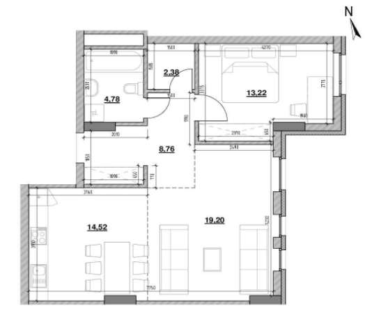 2-кімнатна 62.25 м² в ЖК Америка від 25 540 грн/м², Львів