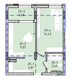1-комнатная 40 м² в ЖК Вилла Зубра от 21 650 грн/м², с. Зубра