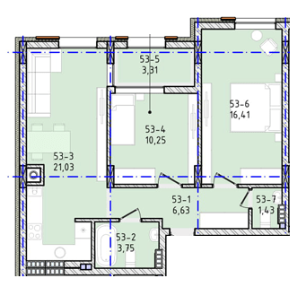 2-комнатная 62.81 м² в ЖК Вилла Зубра от 24 000 грн/м², с. Зубра