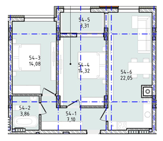 2-комнатная 64.72 м² в ЖК Вилла Зубра от 24 000 грн/м², с. Зубра