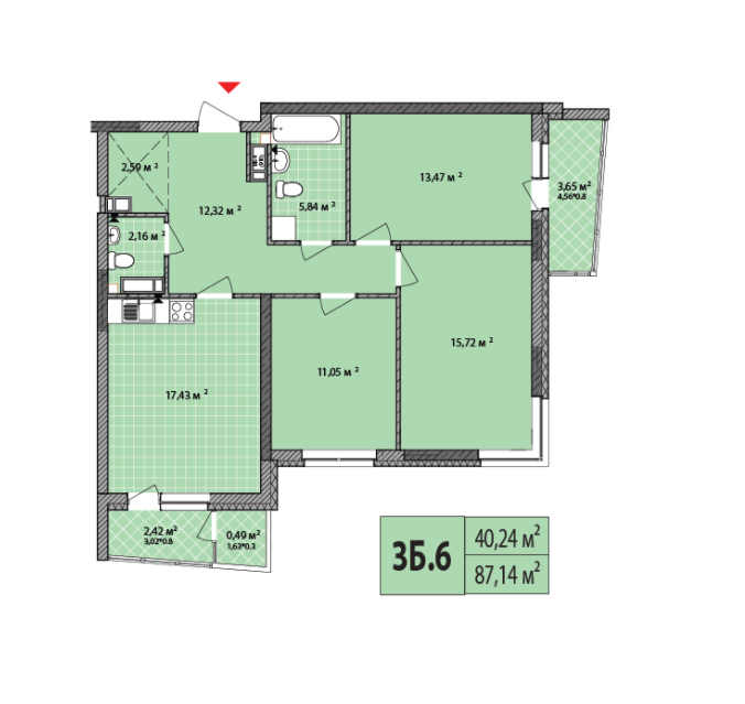 3-комнатная 87 м² в ЖК Сырецкие сады от 26 400 грн/м², Киев