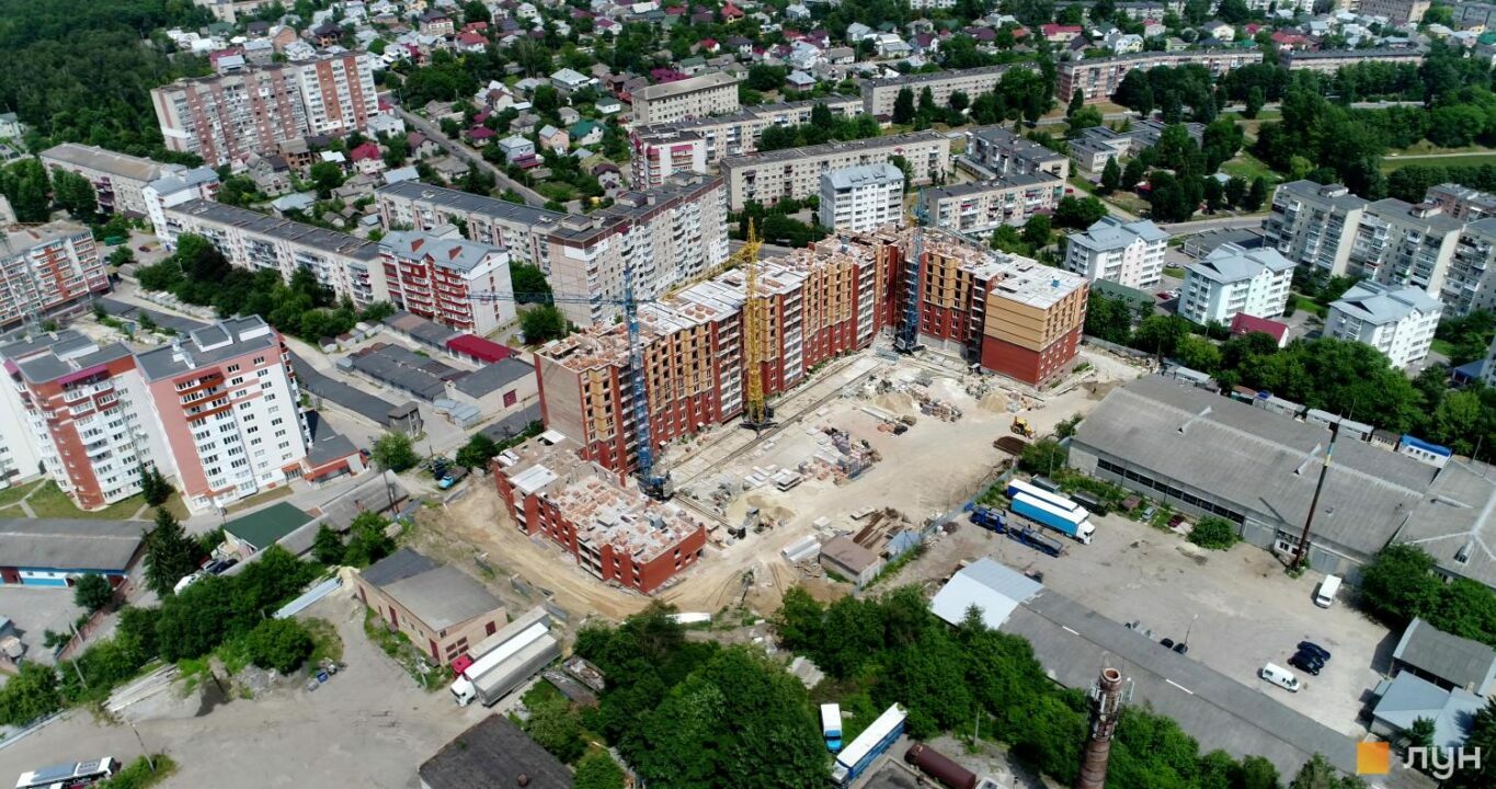 Ход строительства ЖК на ул. Лучаковского-Троллейбусная, июль, 2021 год