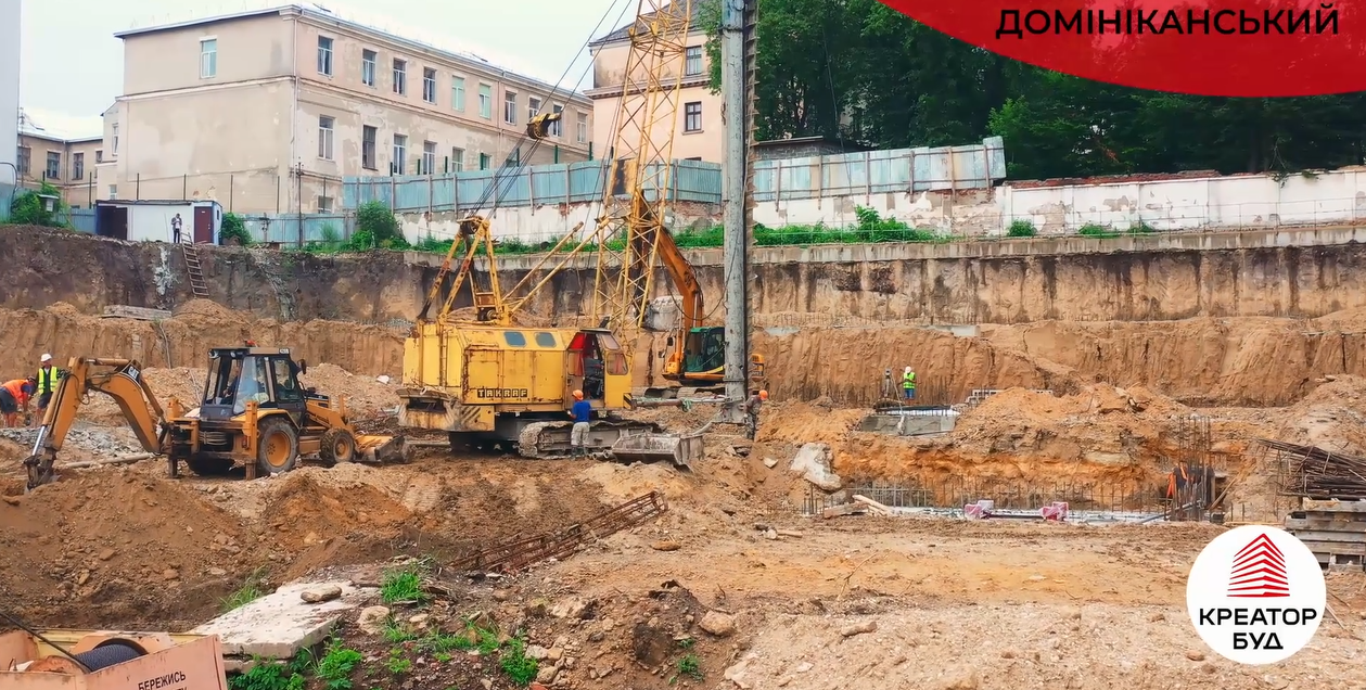 Хід будівництва ЖК Домініканський, серп, 2021 рік