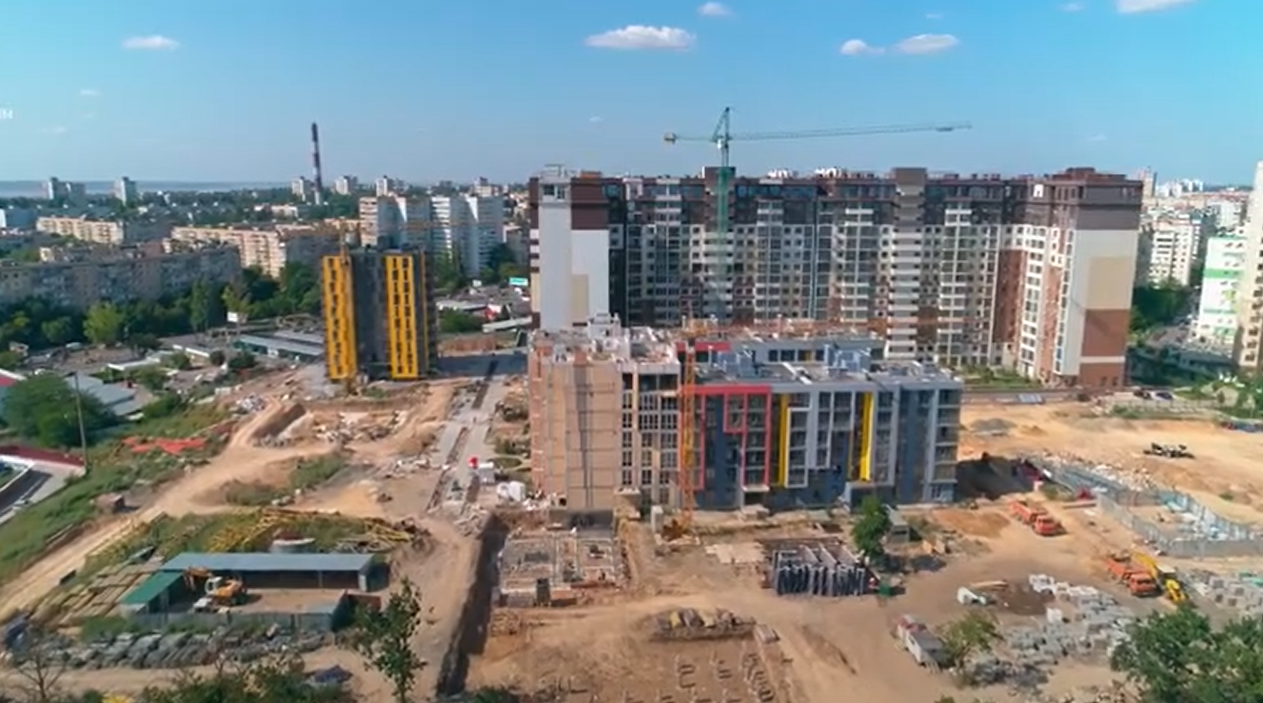 Ход строительства ЖК Приморские Сады, авг, 2021 год