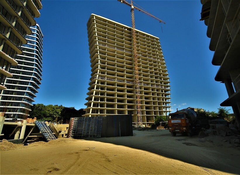 Ход строительства ЖК KANDINSKY Odessa Residence, авг, 2021 год