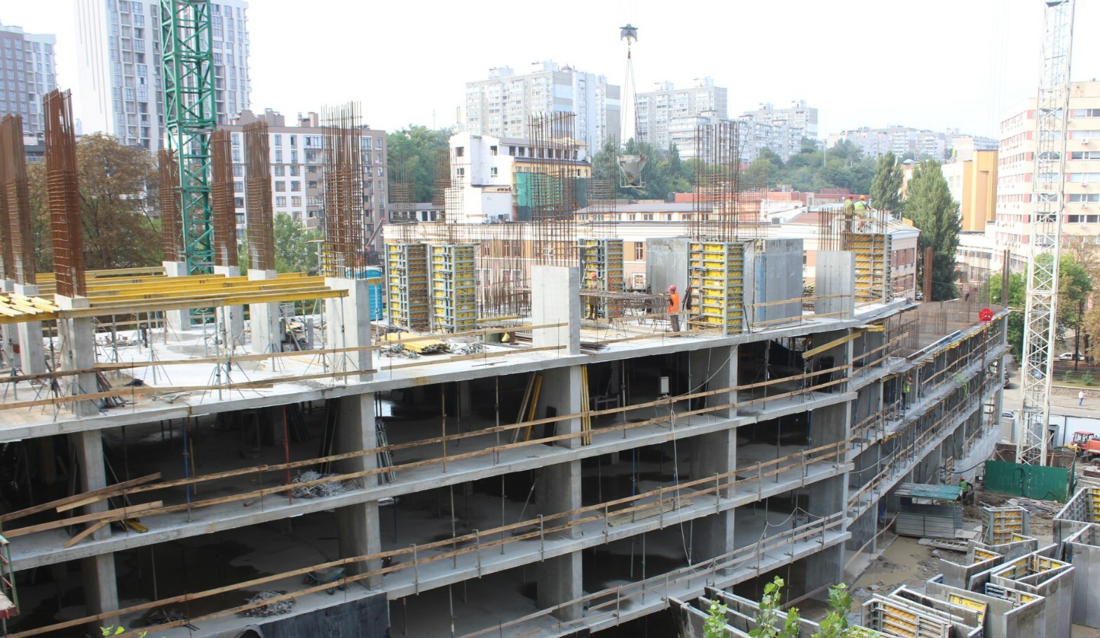 Ход строительства ЖК Greenville Park, авг, 2021 год