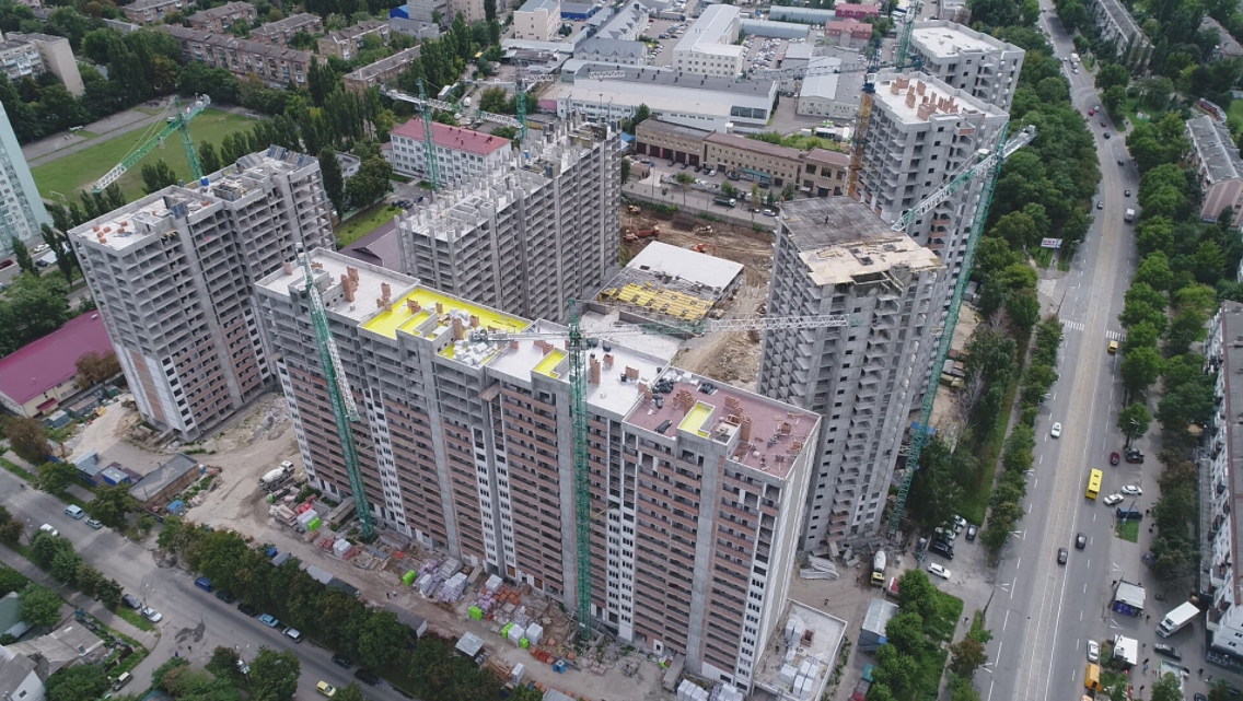 Ход строительства ЖК Отрада, авг, 2021 год