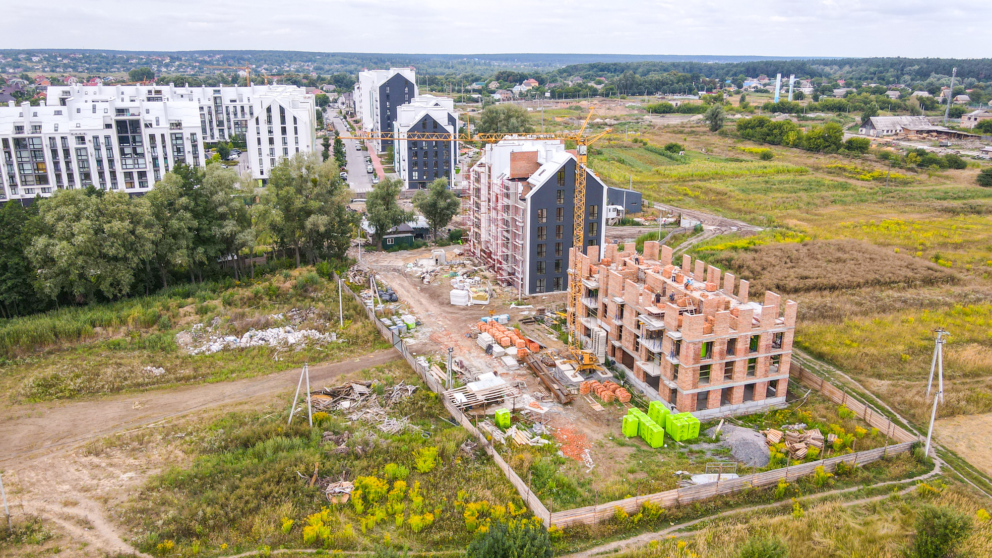 Ход строительства ЖК City Lake, авг, 2021 год