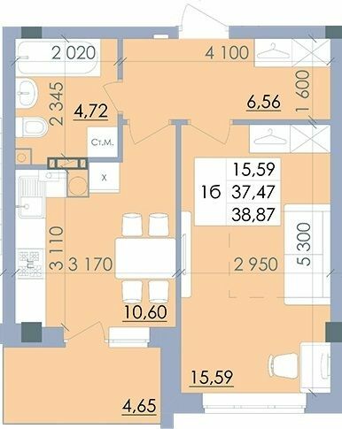 1-кімнатна 38 м² в ЖК на вул. Полтавський Шлях, 61 від 13 900 грн/м², смт Чутове