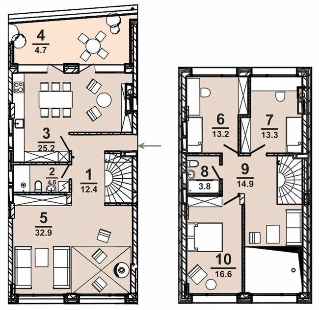 Дворівнева 141.7 м² в ЖК AMSTERDAM від 33 500 грн/м², Полтава