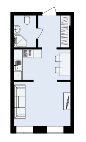 Смарт 29.82 м² в ЖК Urban One Naukova Apartments от 27 150 грн/м², Харьков