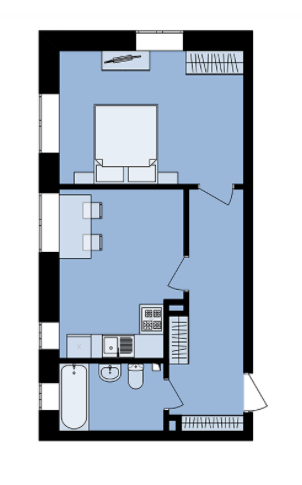 1-комнатная 42.13 м² в ЖК Urban One Naukova Apartments от 27 150 грн/м², Харьков