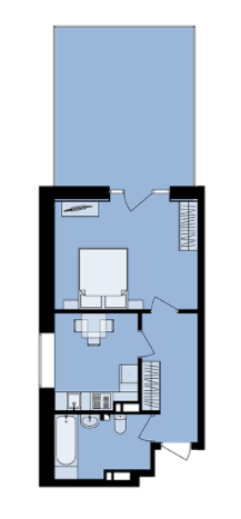 1-комнатная 45.5 м² в ЖК Urban One Naukova Apartments от 27 500 грн/м², Харьков