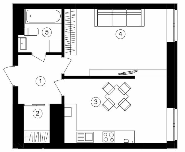 1-кімнатна 41.2 м² в ЖК One House від 30 500 грн/м², м. Вишневе