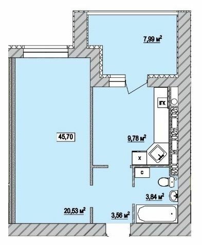 1-комнатная 36 м² в ЖК Сады Вишневые от 25 000 грн/м², г. Вишневое