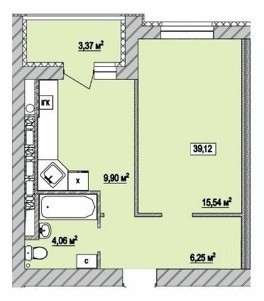 1-комнатная 39.12 м² в ЖК Сады Вишневые от 25 000 грн/м², г. Вишневое