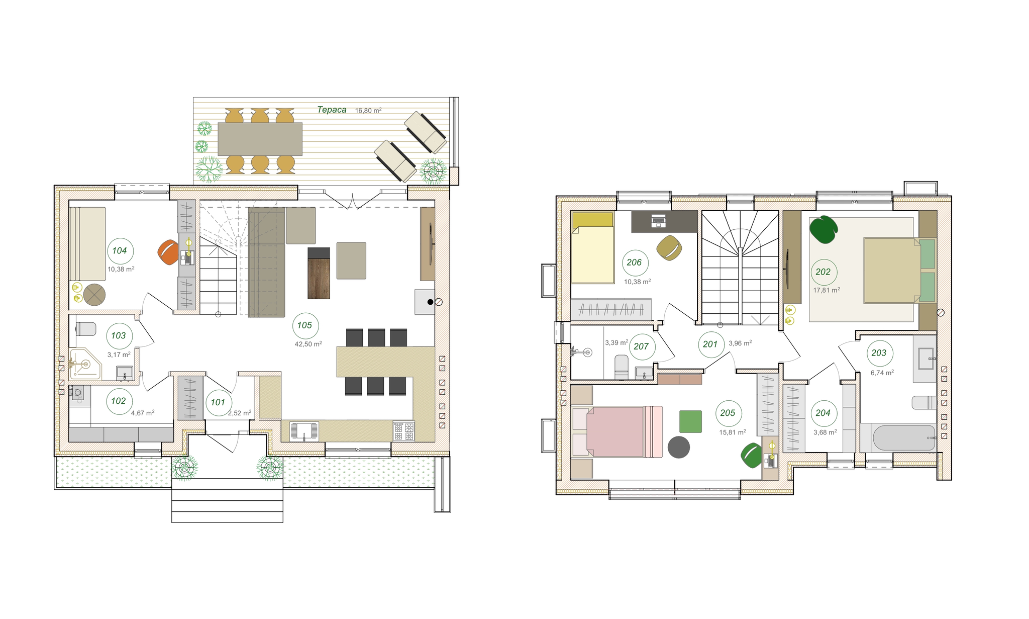 Таунхаус 125 м² в Таунхауси FORT HOMES від 27 280 грн/м², с. Стоянка