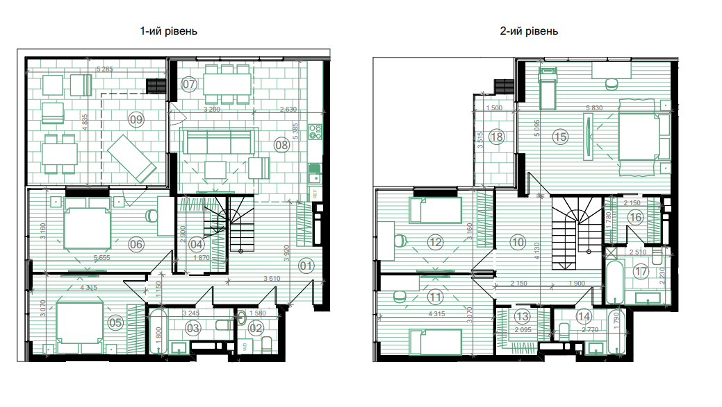 Двухуровневая 183.97 м² в ЖК Creator City от 63 684 грн/м², Киев