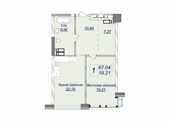 1-кімнатна 67.04 м² в ЖК Новопечерські Липки від 73 670 грн/м², Київ