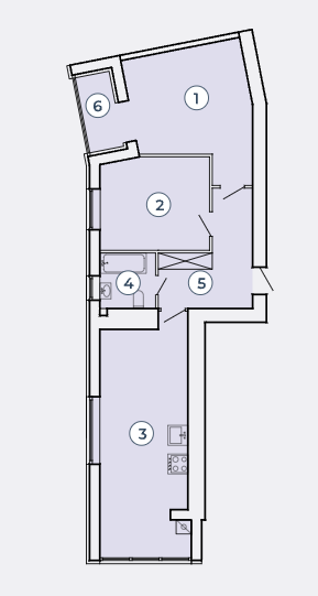 2-кімнатна 76.61 м² в КК Атмосфера від 36 000 грн/м², Запоріжжя