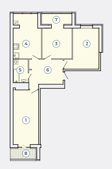 3-кімнатна 95.29 м² в КК Атмосфера від 36 000 грн/м², Запоріжжя