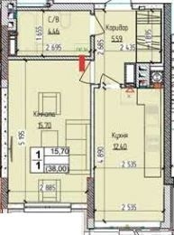 1-комнатная 38 м² в ЖК Пионерский квартал 2 от 23 600 грн/м², пгт Чабаны