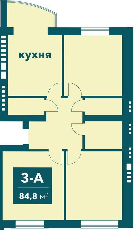 3-комнатная 84.8 м² в ЖК Ибис от 18 500 грн/м², г. Ирпень