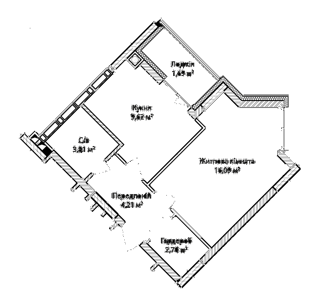 1-кімнатна 38.12 м² в ЖК Синергія Сіті від 25 500 грн/м², м. Ірпінь