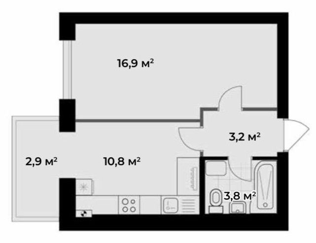 1-комнатная 37.6 м² в ЖК Idilika Avenue от 21 500 грн/м², г. Буча