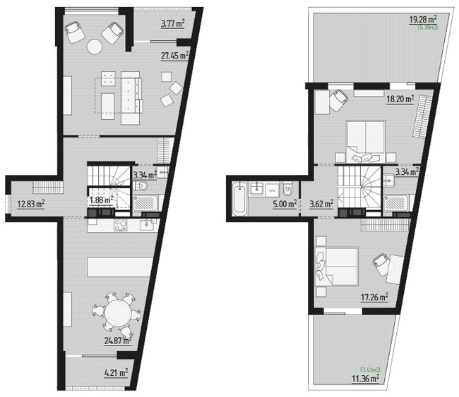 Двухуровневая 134.96 м² в ЖК PARKTOWN от 24 000 грн/м², пгт Гостомель